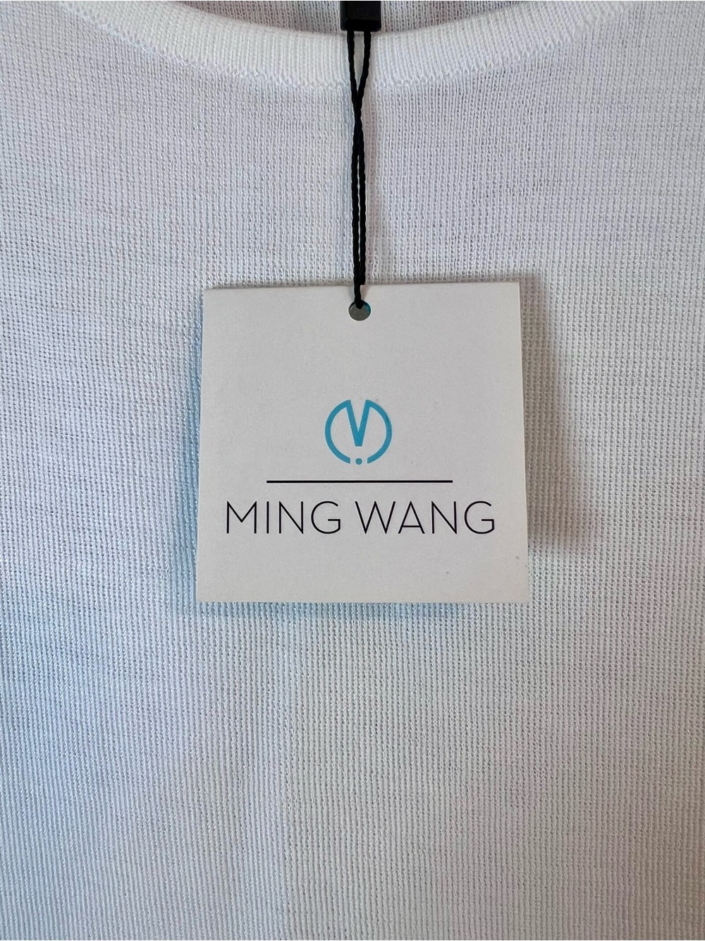 NWT Ming Wang White Knit Tank Top 2X Sleeveless Scoop Neck Plus Size - Picture 3 of 5